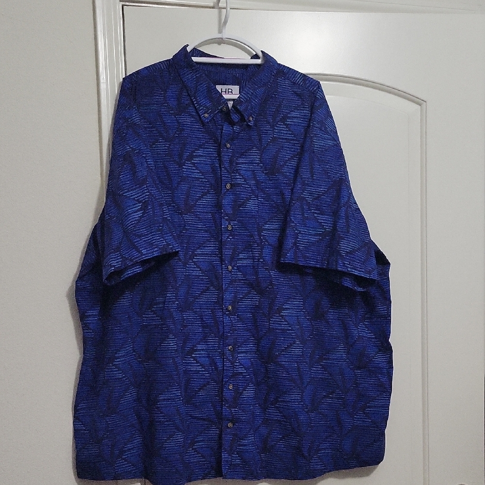 Harbor Bay DXL Blue Casual Button Down Shirt
